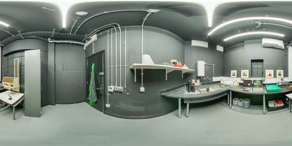 spherical image of Dark room