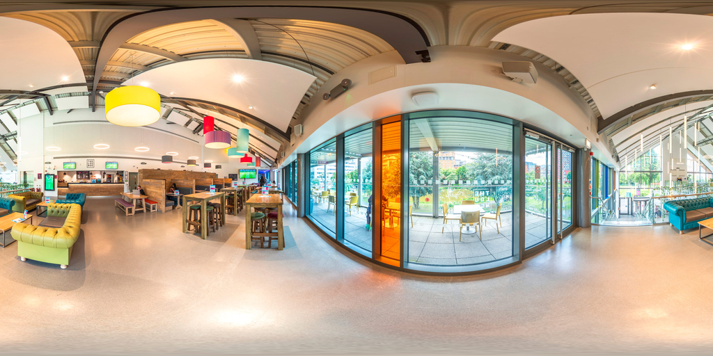 spherical image of Upstairs at the Students' Union