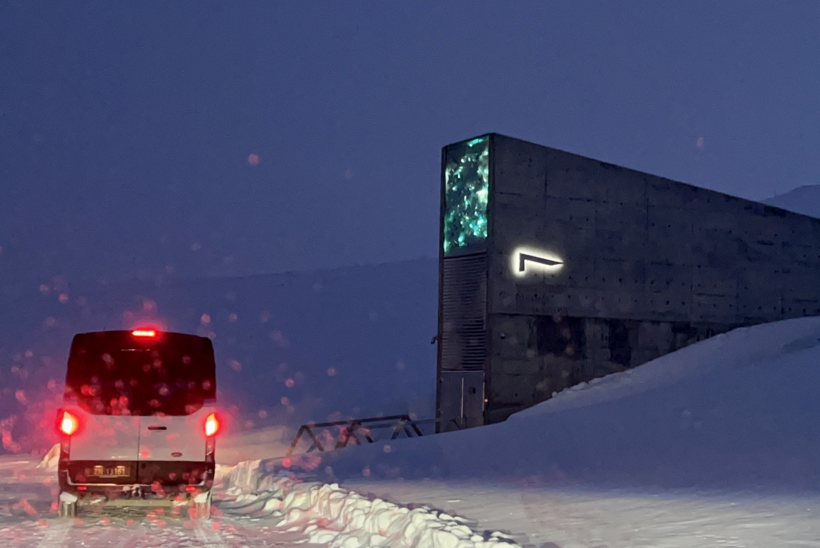 After passing airport security, the boxes are transported to the Seed Vault. 