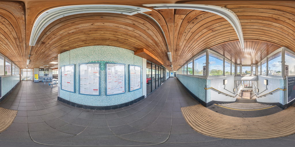 spherical image of Bridge - Stairs to PL 1 & 2