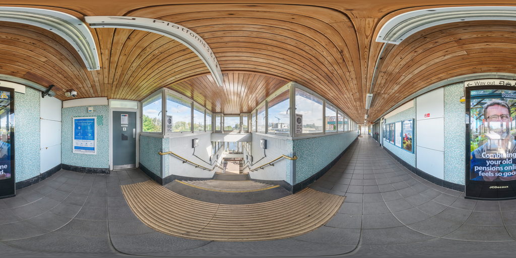 spherical image of Bridge - Stairs to PL 3 & 4