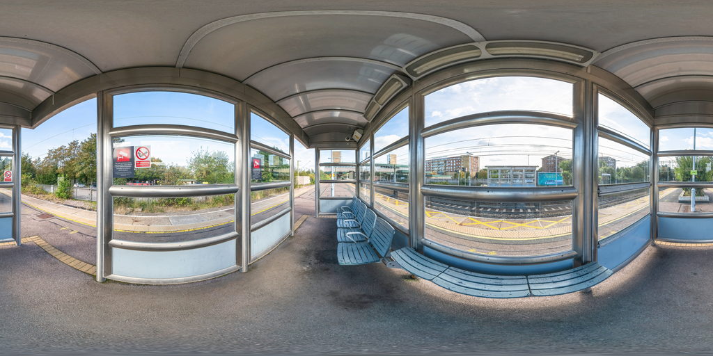 spherical image of Platforms 3 & 4 - Shelter