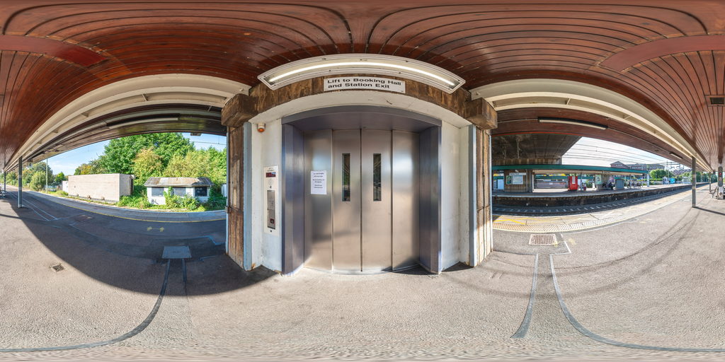 spherical image of Platform 3 & 4 - Lift to Bridge