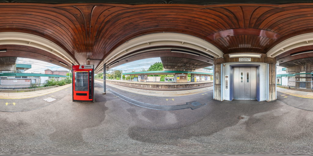 spherical image of Platform 1 & 2 - Lift to Bridge