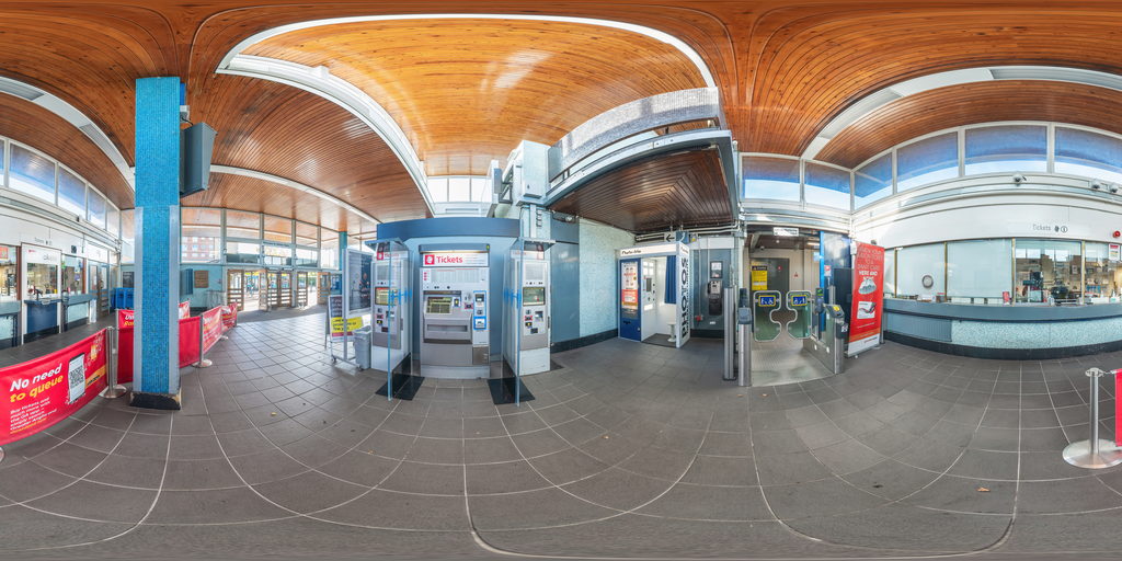 spherical image of Ticket Office & TVMs - Ticket Gates to LiftAssistance Meeting point