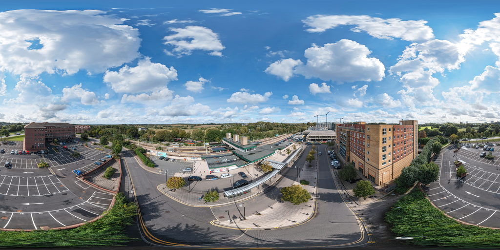 spherical image of Main Entrance & Bus Stops