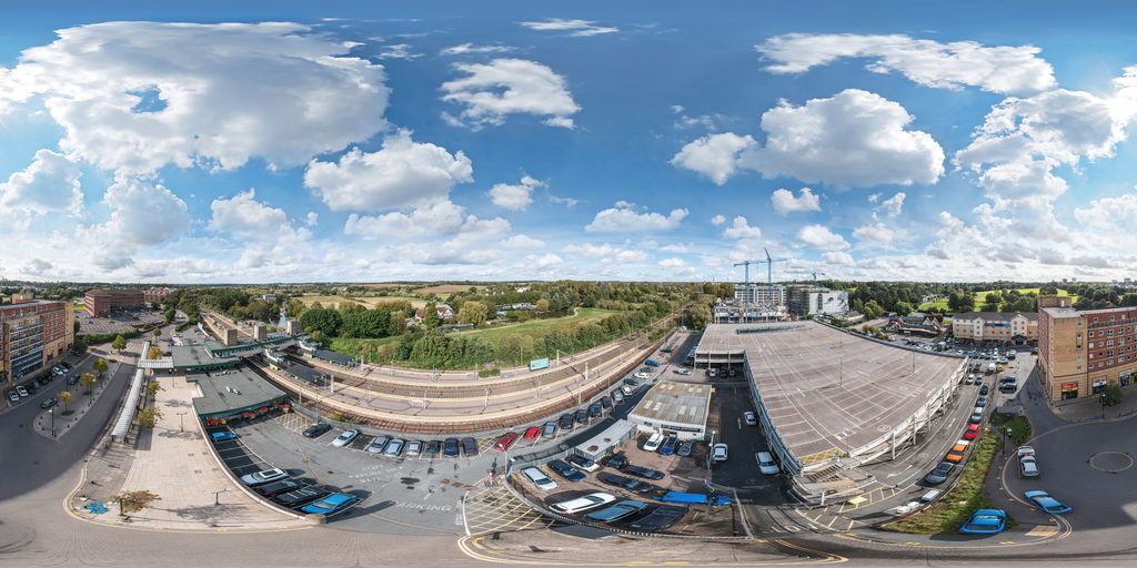 spherical image of Staff Car Park & Platforms