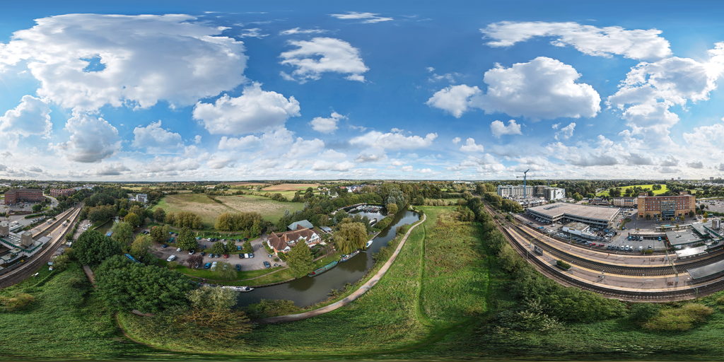 spherical image of Platforms View from the River