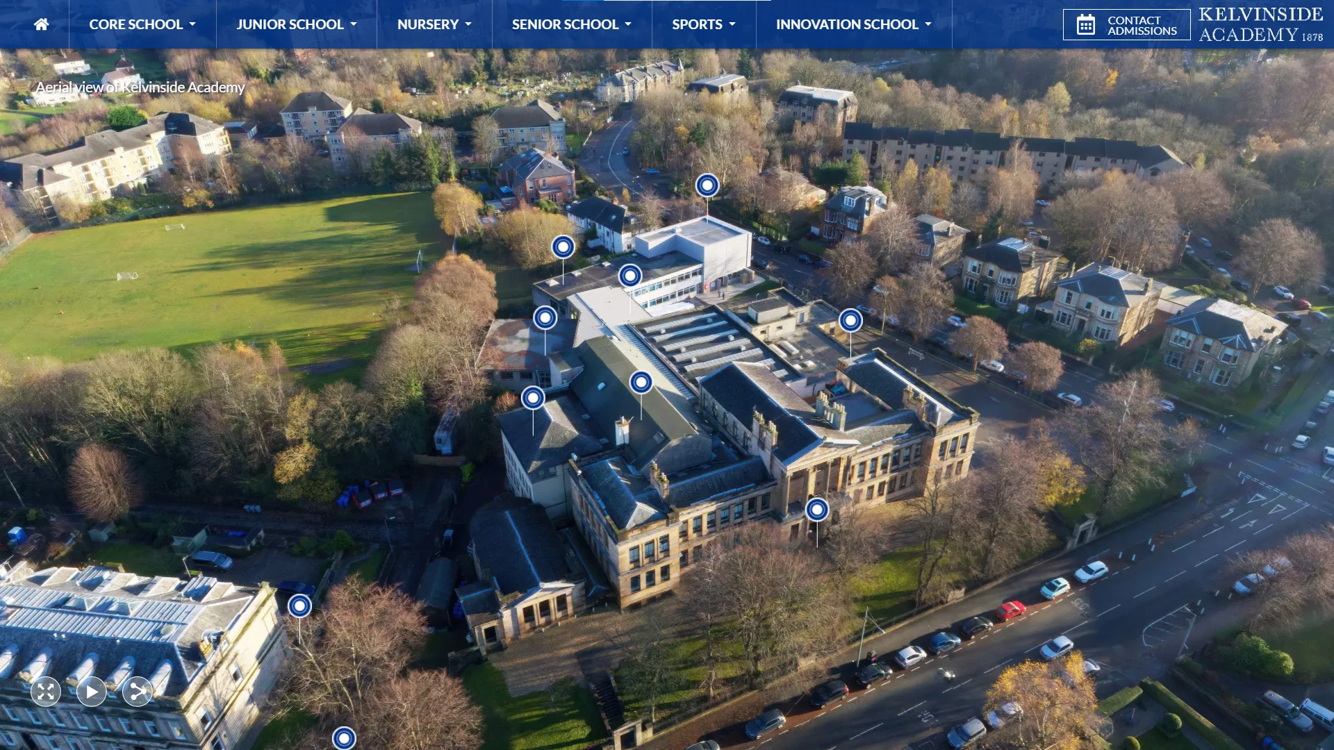 Kelvinside-Academy-HDR-Aerial-Photography