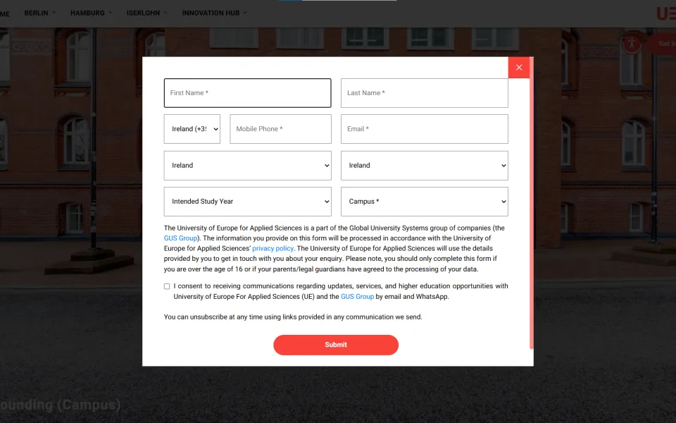 UE-Germany-Embedded-Enquiry-Forms