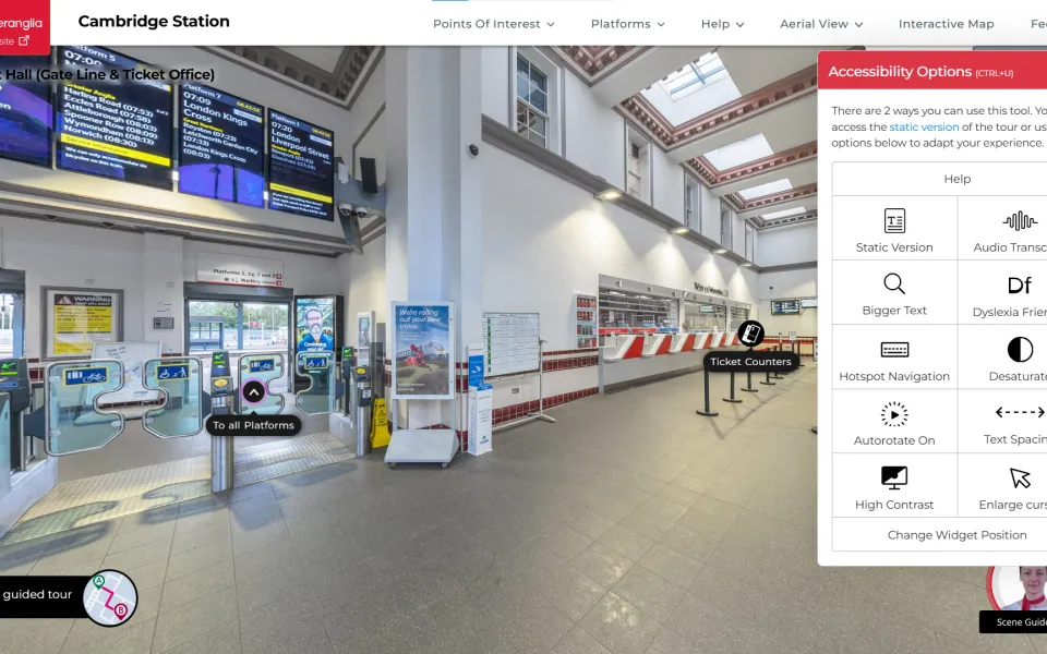 Greater-Anglia-Cambridge-Train-Station-Accessibility-Widget