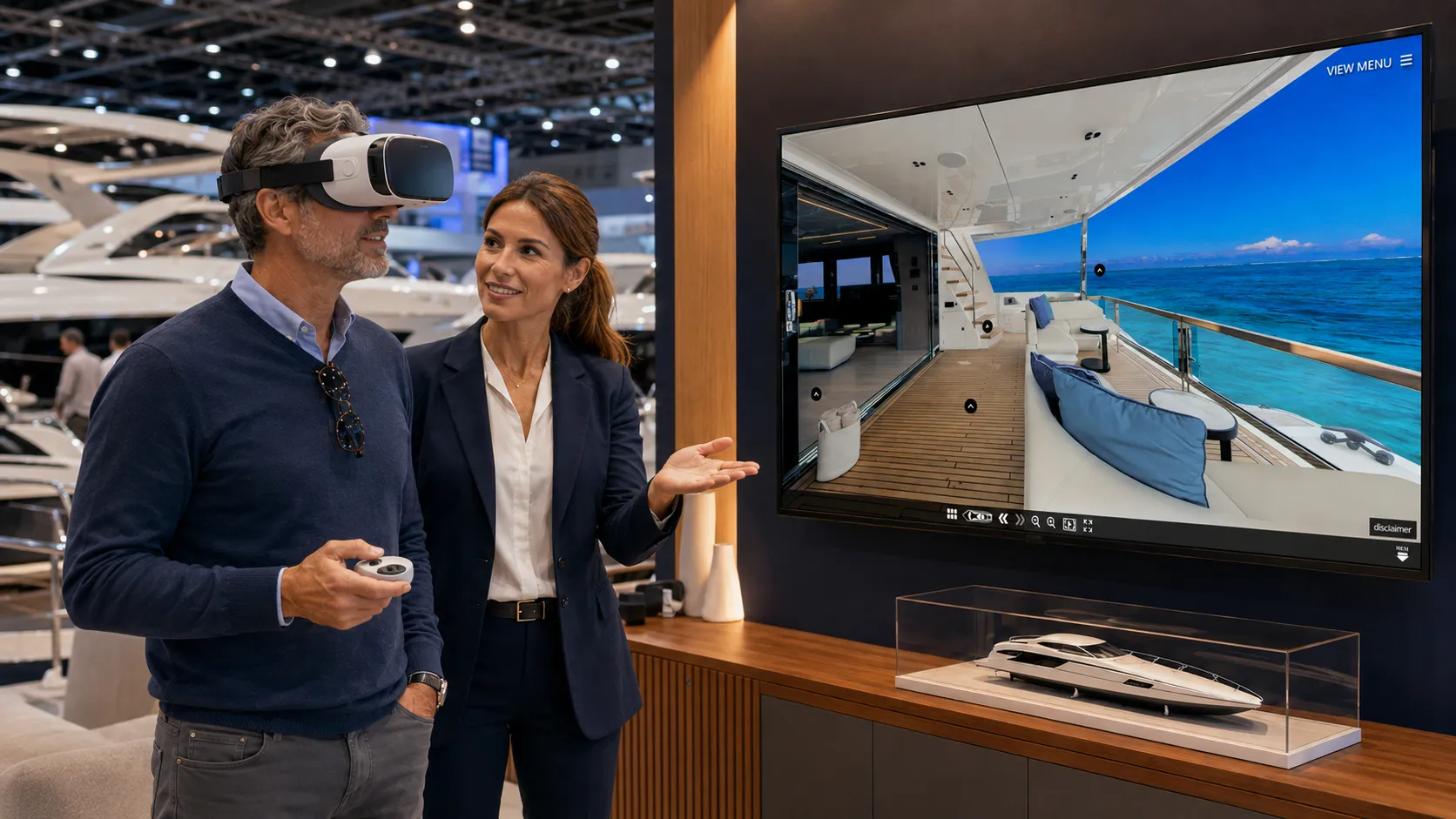 Transport stand visitors directly onto the deck with immersive virtual reality headsets.